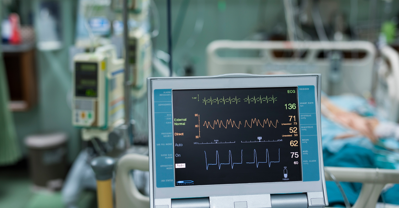 Medical Vital Sign Monitor Screen Technology in Operating Room or  Hospital.Heart Rate or Blood Pressure Was Recorded Stock Image - Image of  heart, operating: 280049027