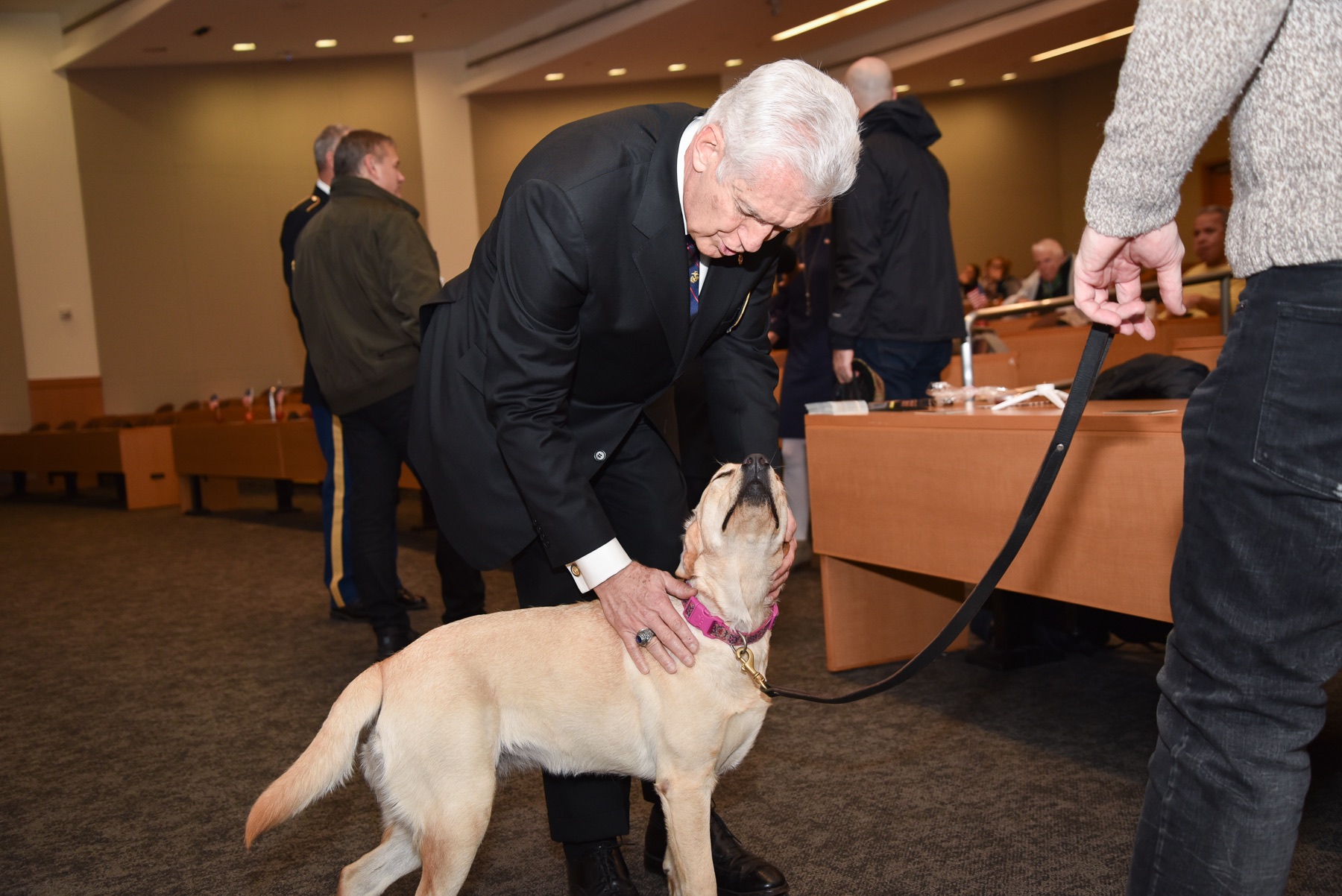 Edward Turzanski, Chairman, Divisional Board of Trustees, Jefferson Health – Northeast, pets Maggie the dog.