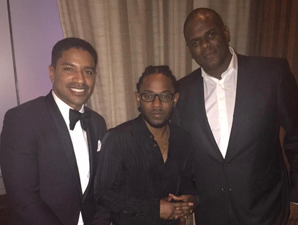 Ryan Press with rapper Kendrick Lamar and Jon Platt, chairman/CEO of Sony/ATV.