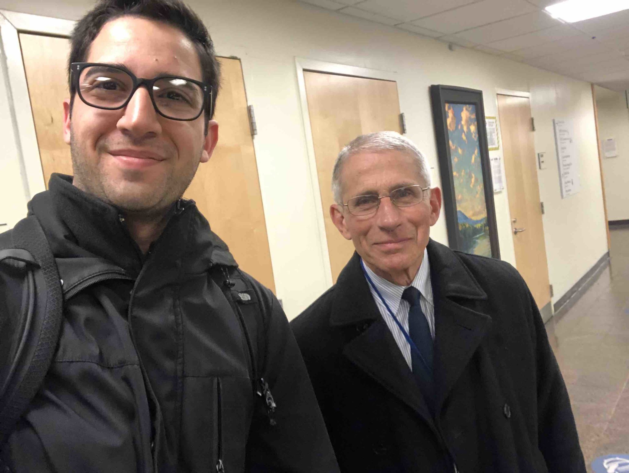 Mark Shapses and Dr. Fauci pose for a selfie