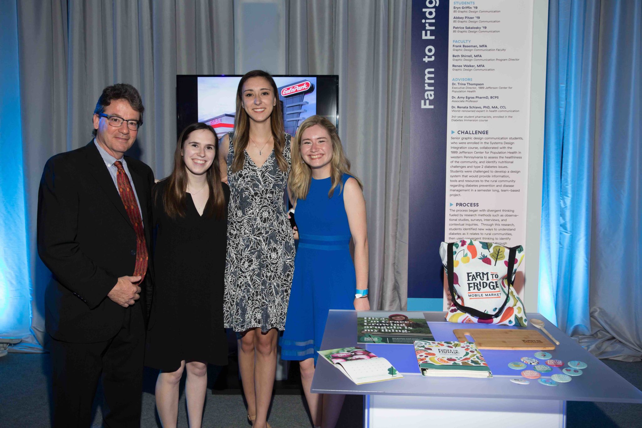 Abbey with fellow students and faculty at the Celebration of Innovation