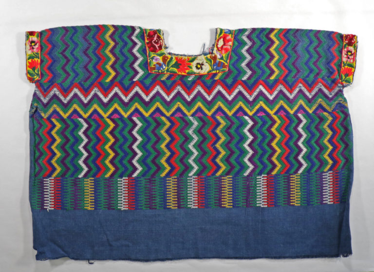 Woman’s multicolored huipil from San Miguel Chicaj, Guatemala. 20th century.